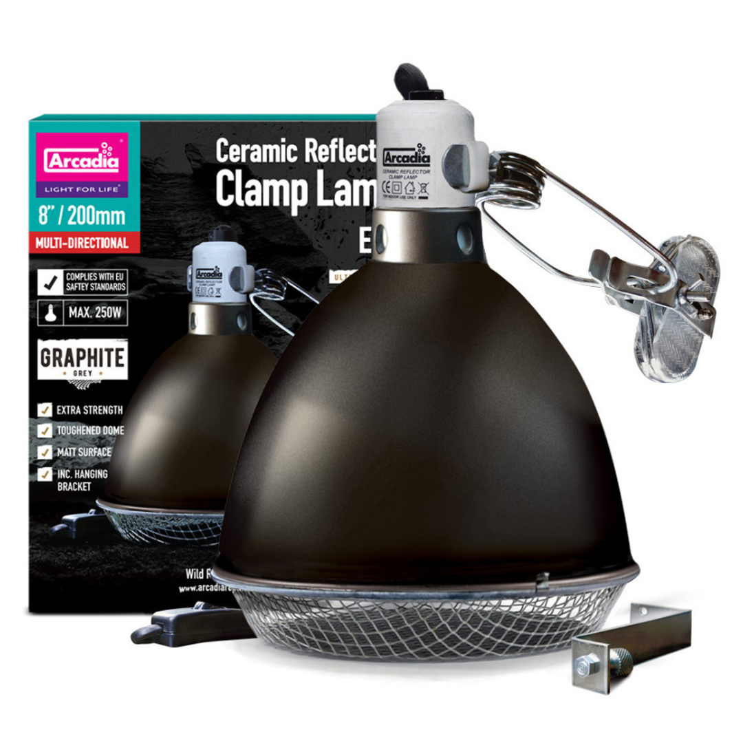 Arcadia Ceramic Reflector Clamp Lamp, Graphite