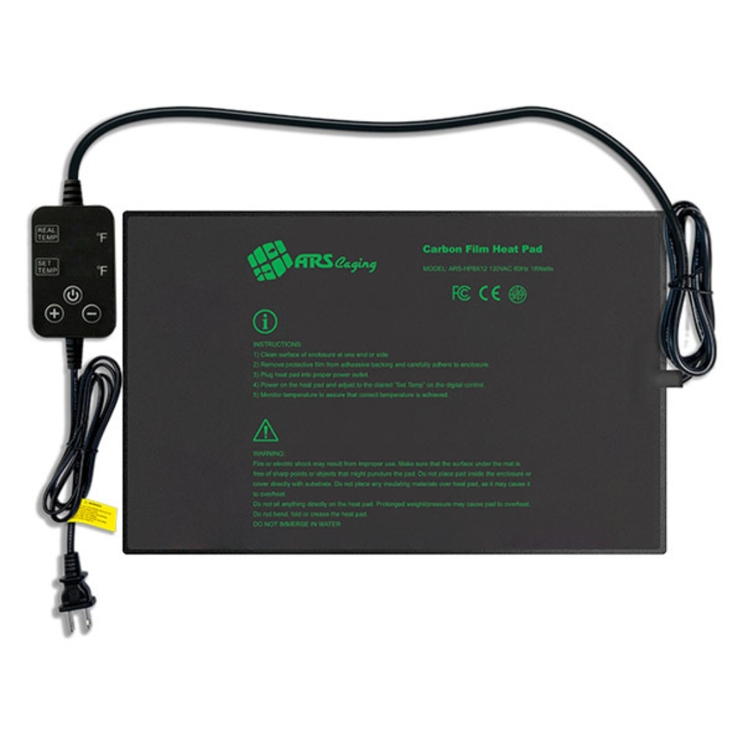 Under Tank Carbon Film Heat Mat with Inline Digital Thermostat