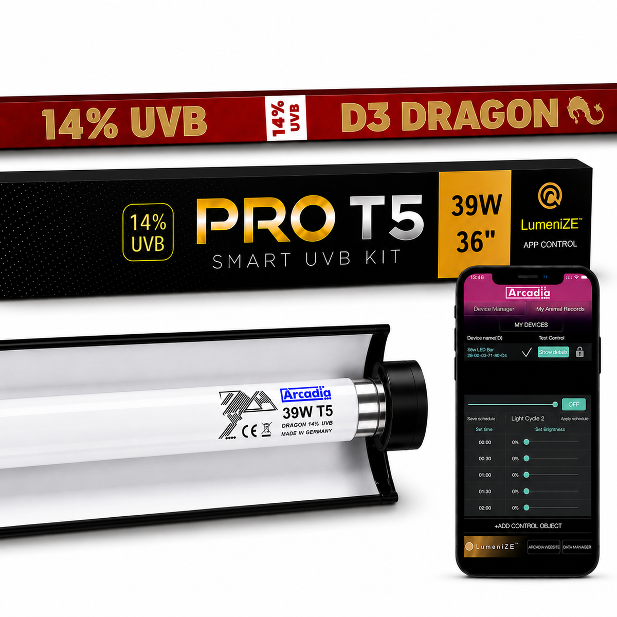 Arcadia 14% UVB D3 Dragon Lighting