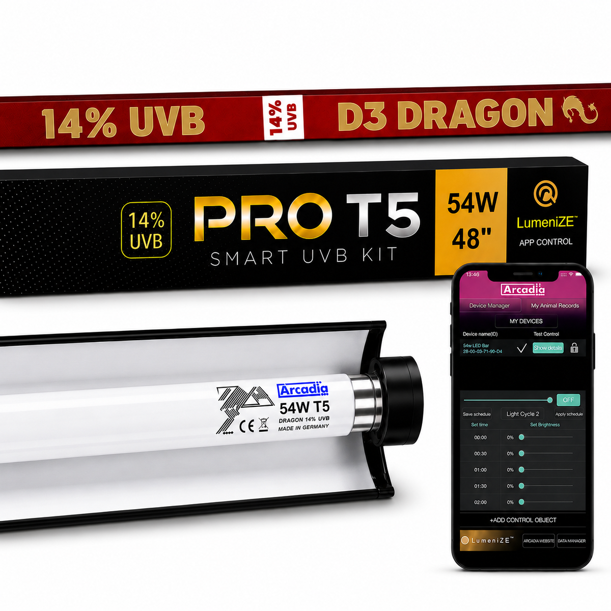 Arcadia 14% UVB D3 Dragon Lighting