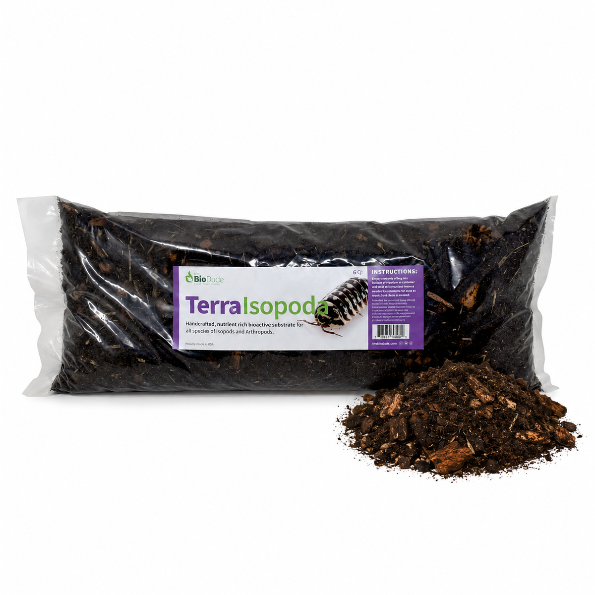 Terra Isopoda Bioactive Isopod Substrate, 6 Quart