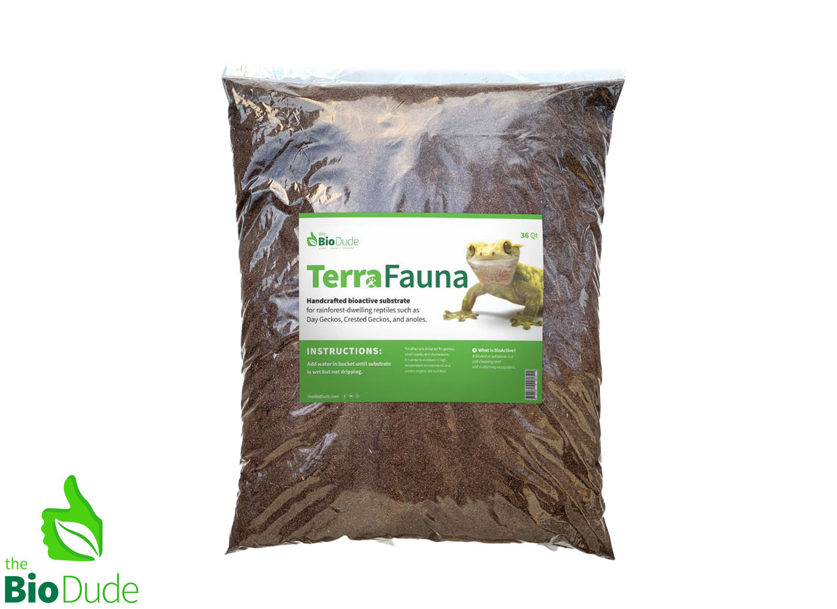 Terra Fauna Bioactive Substrate 36 qt bag - Great for Crested, Gargoyle, and Leachianus Geckos