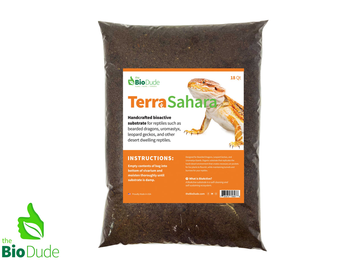 Terra Sahara Bioactive Substrate 18 qt bag - Great for Bearded Dragons and Leopard Geckos